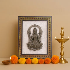 Pyrite Lakshmi Ji with Selenite Plate