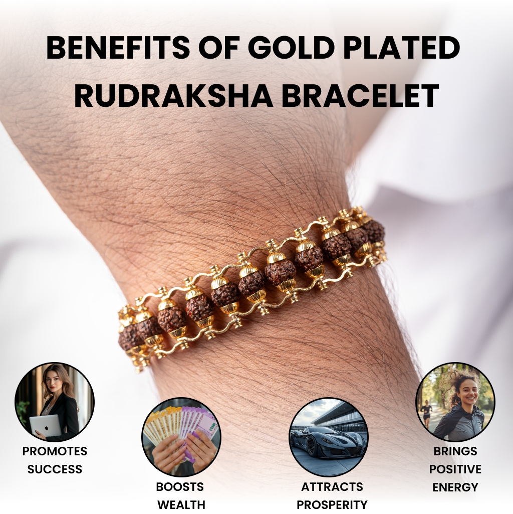 Gold Plated Beaded Rudraksha Bracelet - Best Business Ideas Based on Zodiac Signs